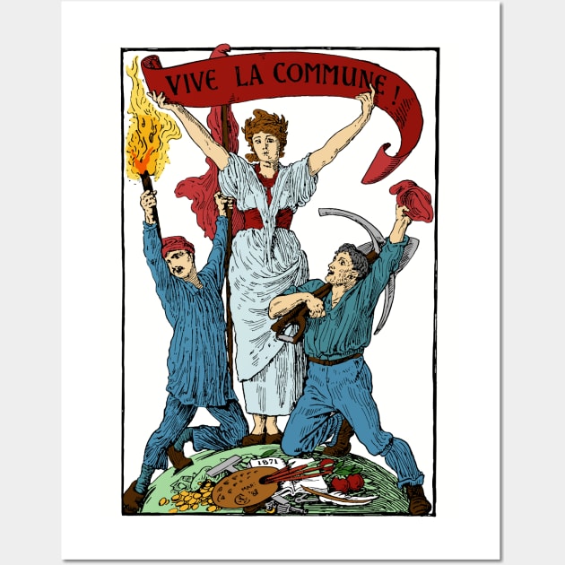 Vive La Commune Walter Crane Recolored - Historical, Paris Commune, Socialist, Leftist Wall Art by SpaceDogLaika